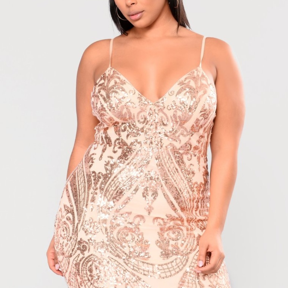 Rose Gold Sequin Dress